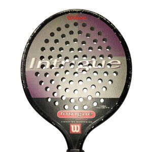 Wilson Intrigue Platform Tennis Paddle Black Gray Purple 4 1/4" Grip Soft Shock